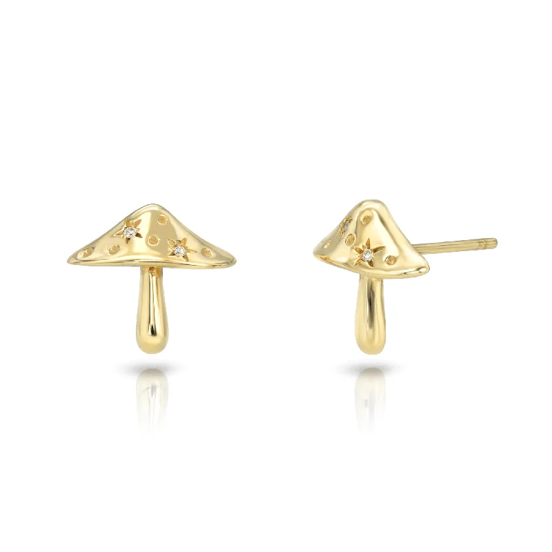 Ladies statement earrings-LH x Alice Baby Mushroom Orbit Studs