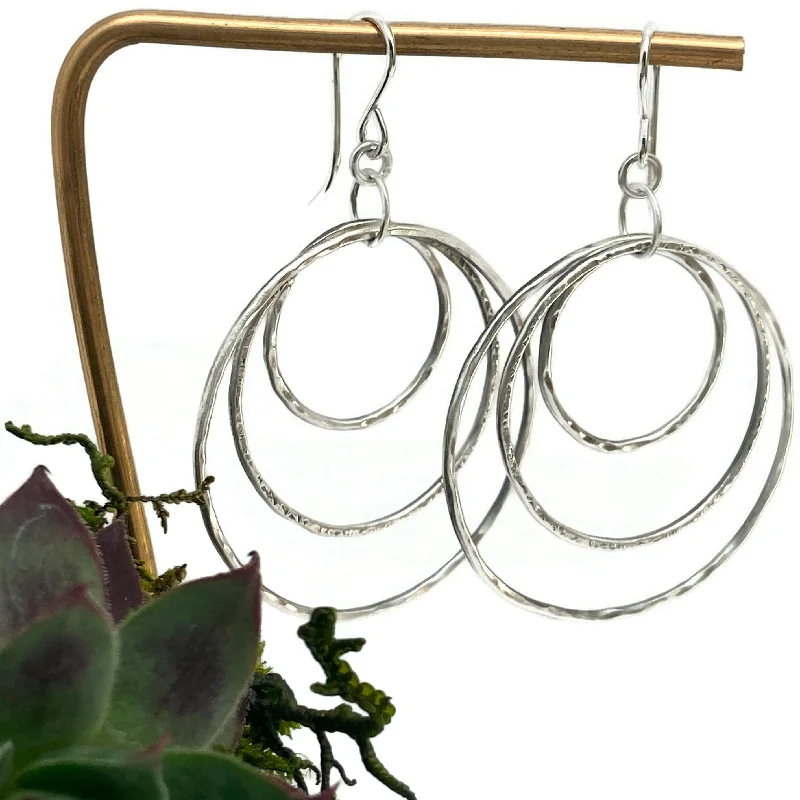 Ladies drop earrings-Concentric Earrings