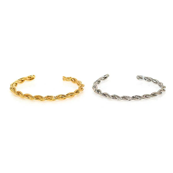 Ladies luxury bangles-Twister Bangle