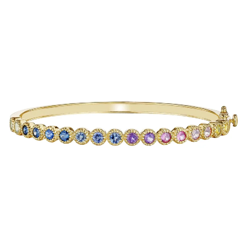 Ladies open bangles-All Round Rainbow Bangle