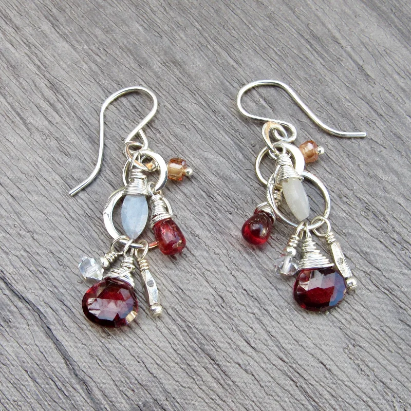 Ladies silver chandelier earrings-Color Drop Chandelier Earrings