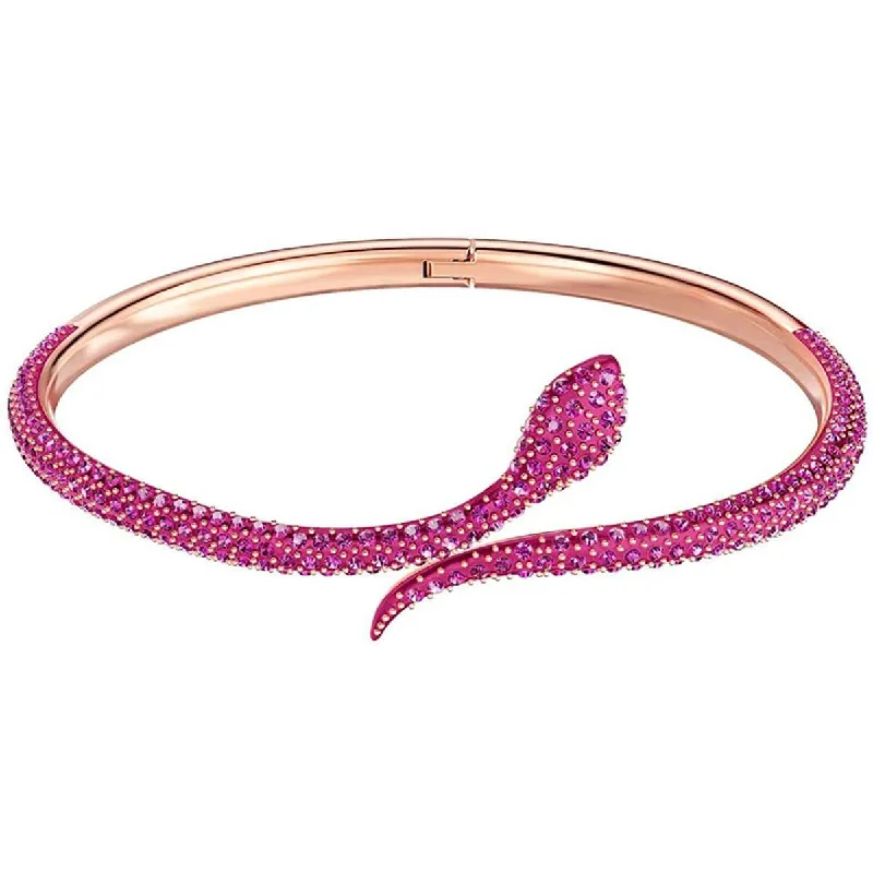 Ladies sleek bracelets-Swarovski Women's Bangle - Leslie Fuchsia 18K Rose Gold Plated | 5438406