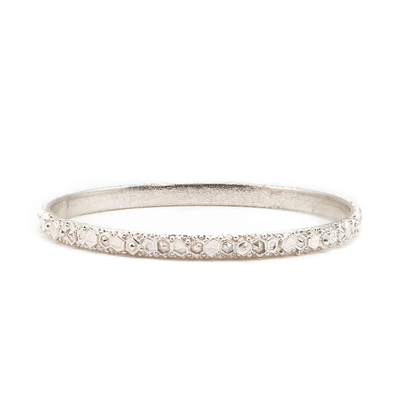 Ladies bold bangles-Dainty London Silver Hebe Bangle