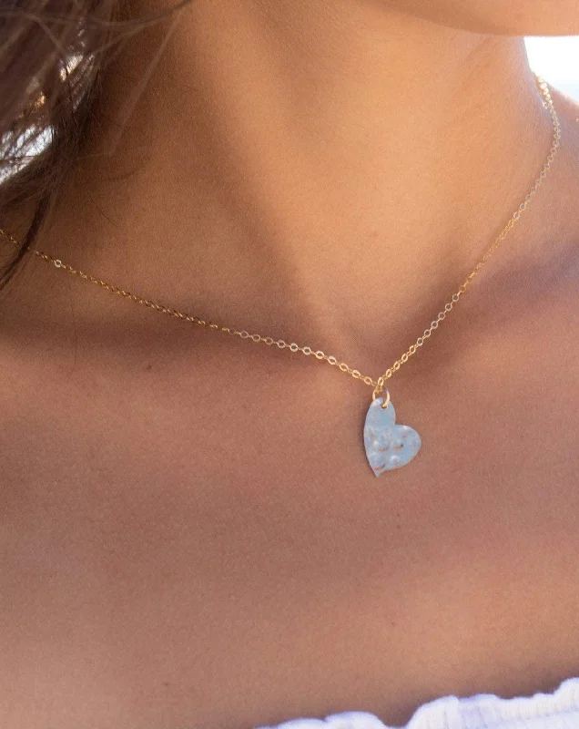 Ladies long necklaces-Dainty Heart Necklace ~Gold Filled~MN035