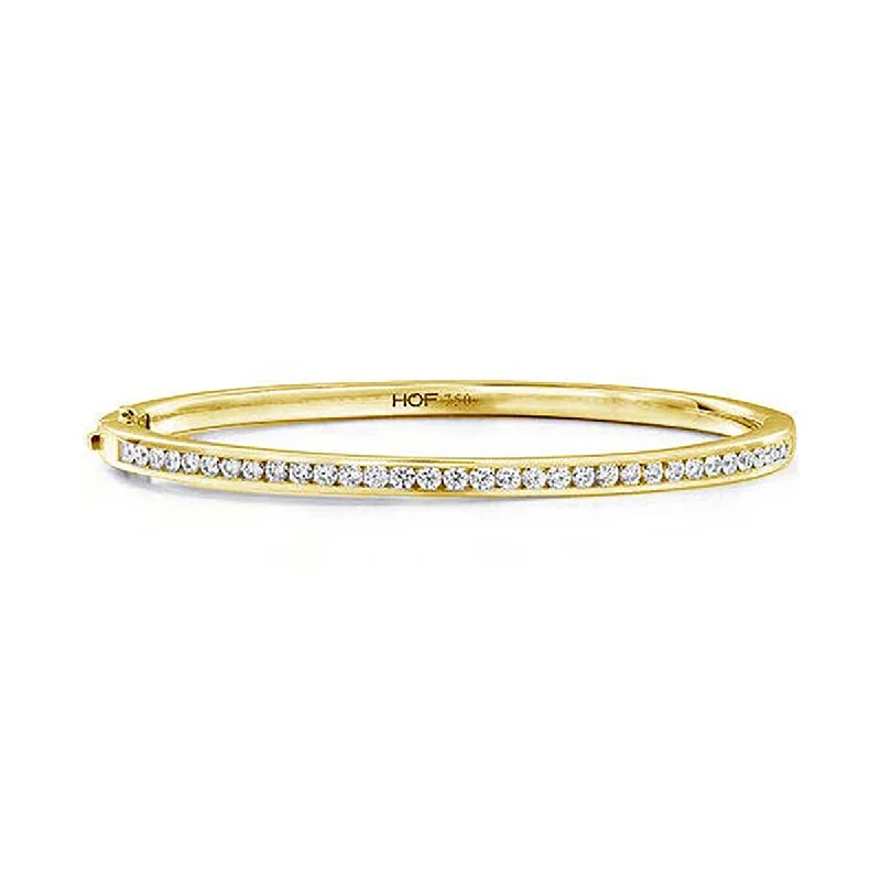 Ladies twisted bangles-HOF Classic Channel Set Diamond Bangle