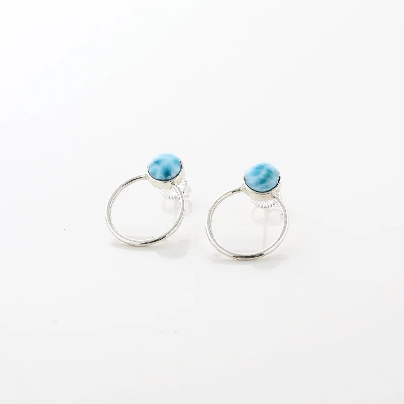 Ladies wedding earrings-Larimar Earrings Vesta