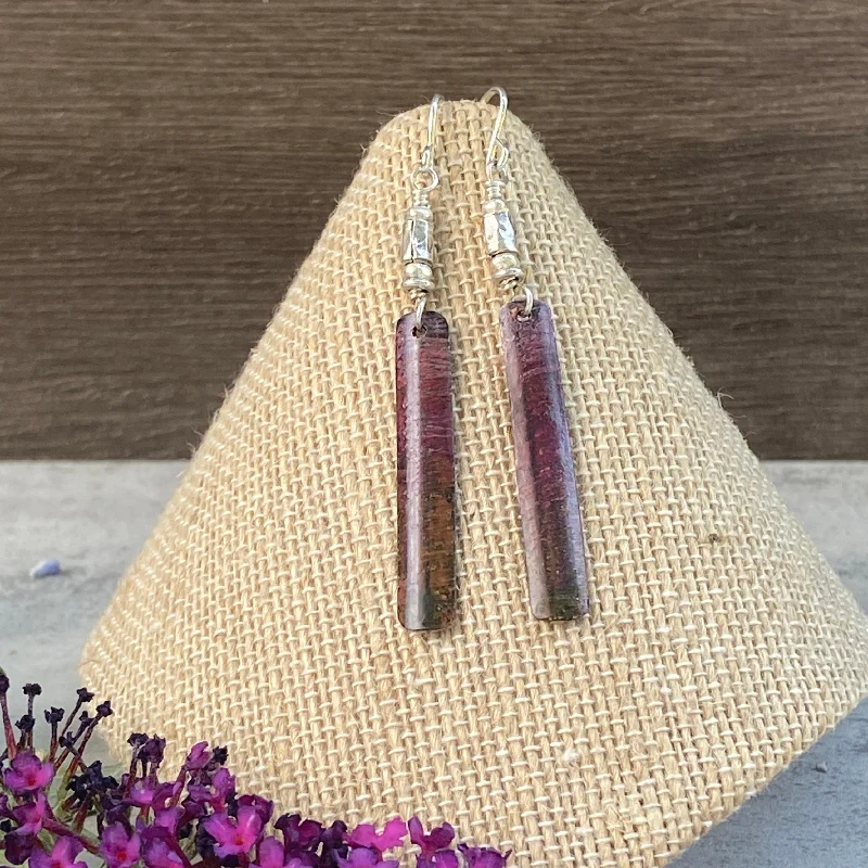 Ladies beaded earrings-Long Prismacolor Earrings