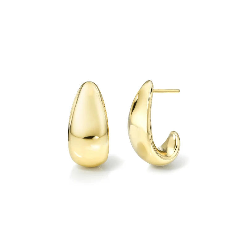 Ladies fine gold earrings-Medium Tusk Earrings | Ready to Ship