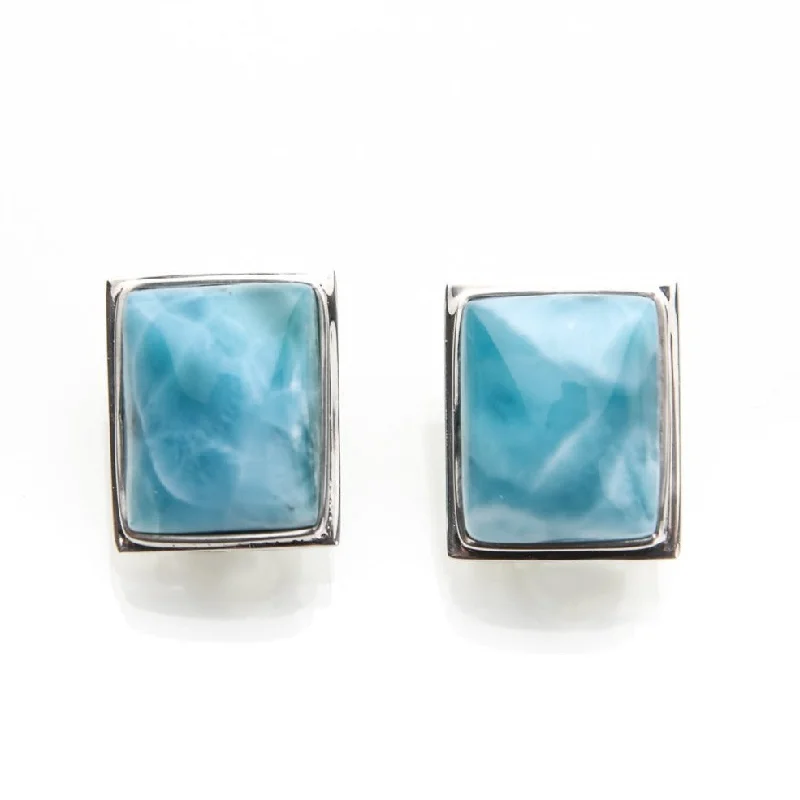 Ladies large hoop earrings-Larimar Clip On Earrings Nova