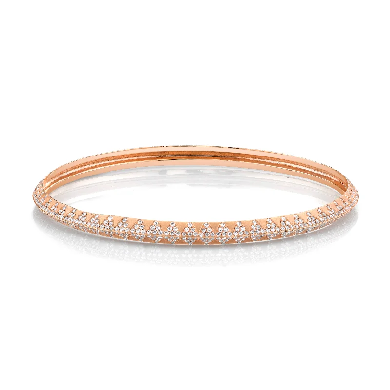 Ladies boho bracelets-Diamond Harlequin Bangle