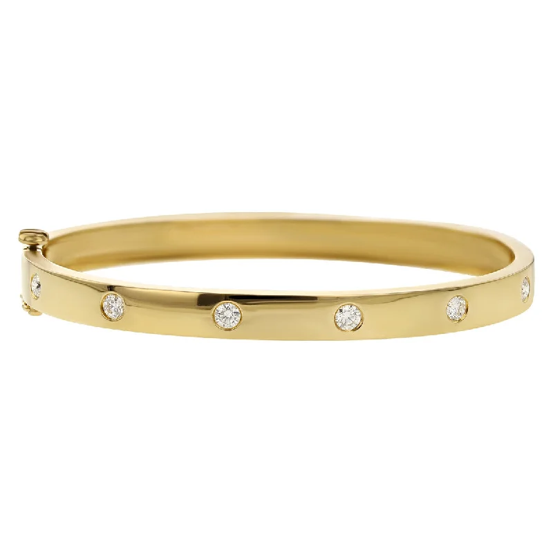 Ladies statement bangles-Moderne Deco Burnished Bangle