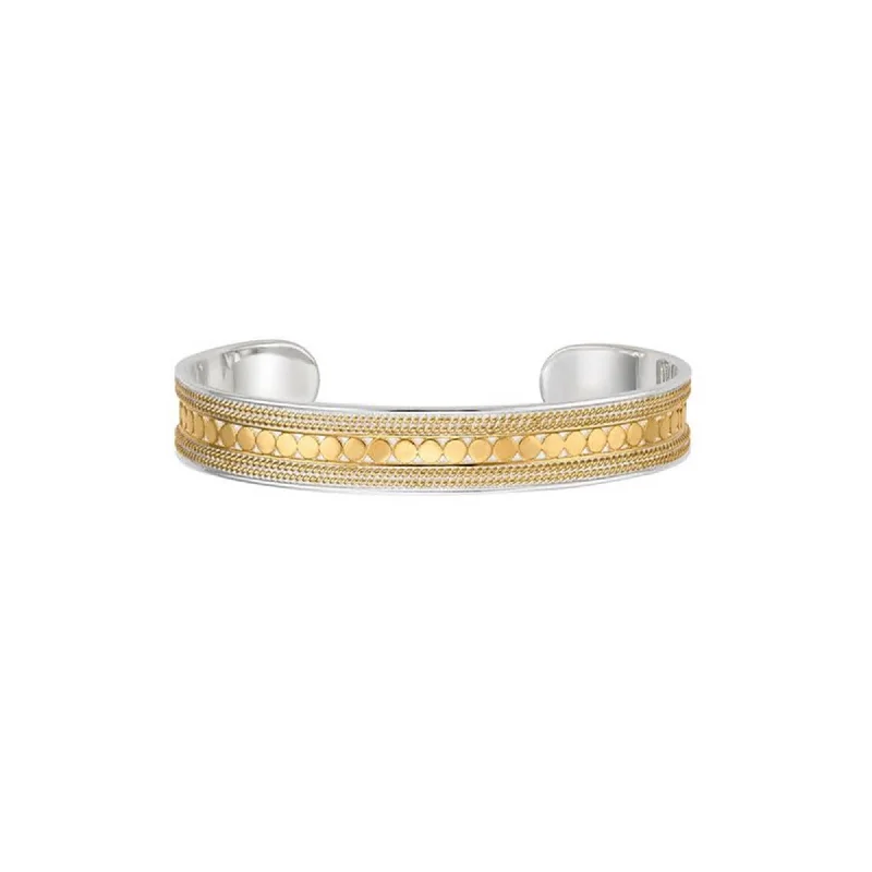 Ladies crystal-encrusted bangles-Anna Beck Gold Vermeil Classic Cuff Bangle