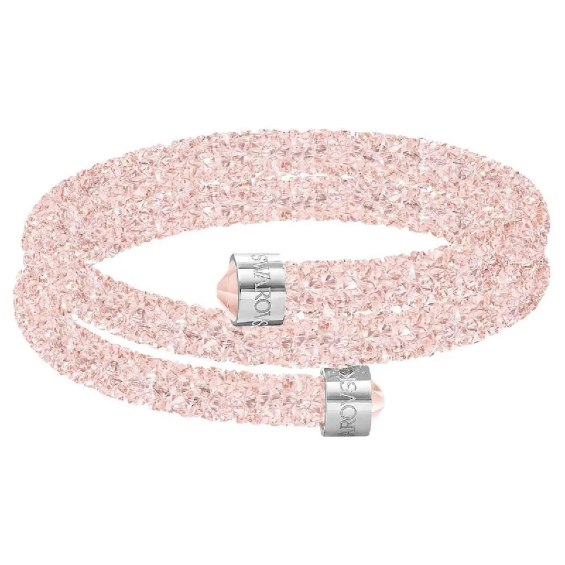 Ladies twisted bangles-Swarovski Women's Double Bangle - Crystaldust, Pink | 5292438