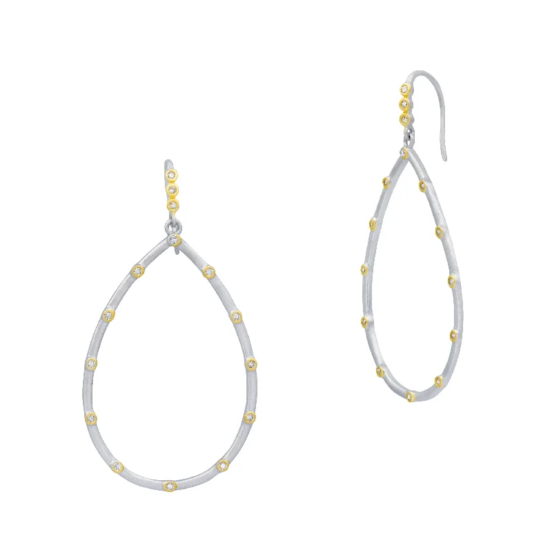 Ladies bohemian earrings-The Best Everyday Bezel Teardrop Earrings