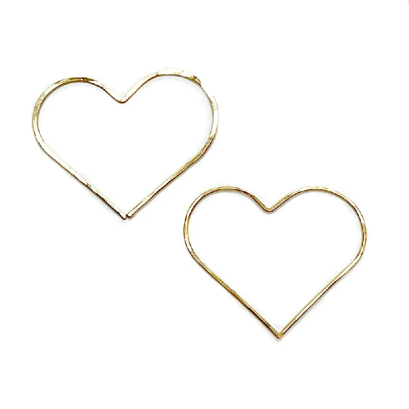 Ladies fine jewelry earrings-Amore Heart Threader Earrings