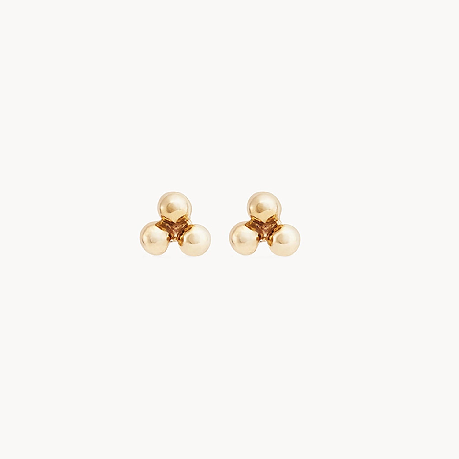 Ladies gold-plated earrings-Large abacus tripod earring - 14k yellow gold