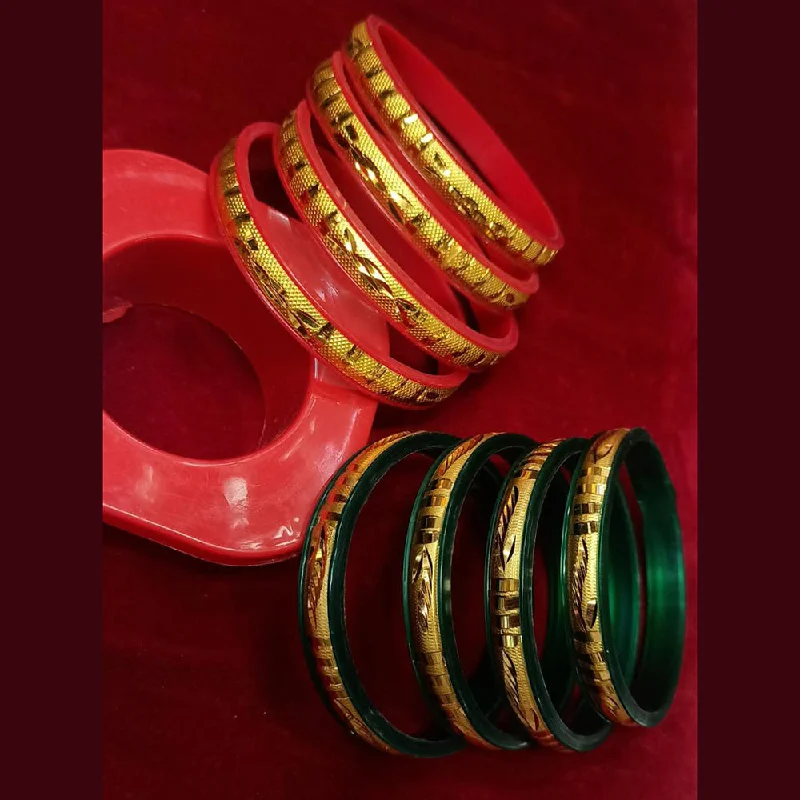 Ladies vintage bracelets-Manisha Jewellery Gold Plated Bangle Set