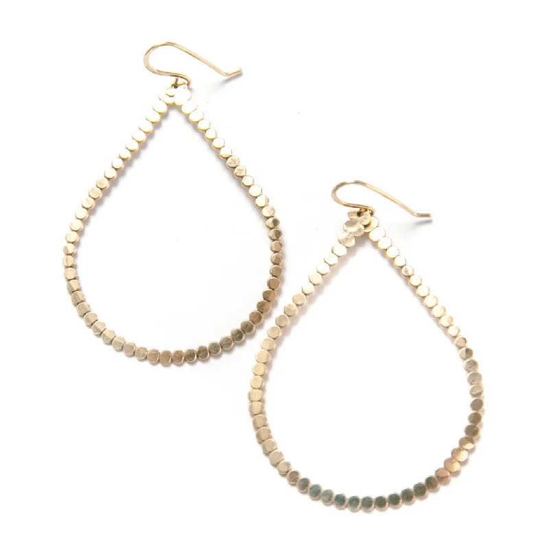 Ladies crystal earrings-Lei Beaded Teardrop Earrings