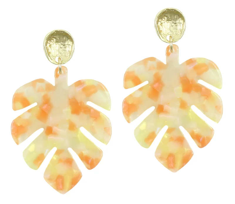 Ladies chic earrings-Neon Palm Earring