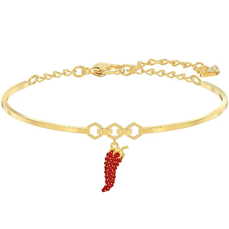 Ladies dainty bangles-Swarovski Women's Bangle - Lisabel Pepper Yellow Gold Plated | 5498810