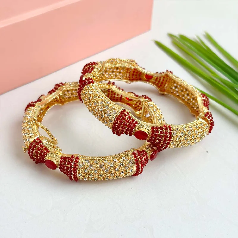 Ladies thick bangles-Qudsiya Kara Bangle (Maroon)