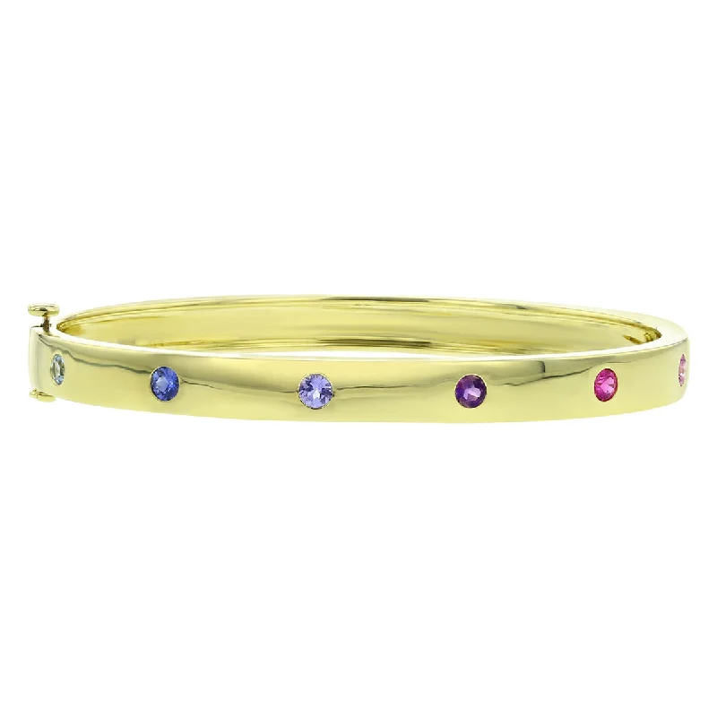 Ladies cuff bangles-Moderne Deco Burnished Sapphire Bangle