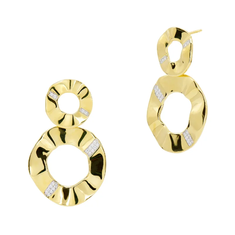 Ladies clip-on earrings-Sculpted Radiance Open Hoop Earrings