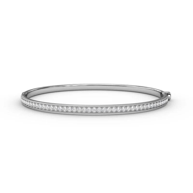 Ladies silver bracelets-Feel the Elegance Diamond Bangle BB4432