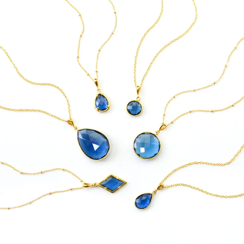 Ladies birthstone necklaces-Kyanite Necklace : September Birthstone