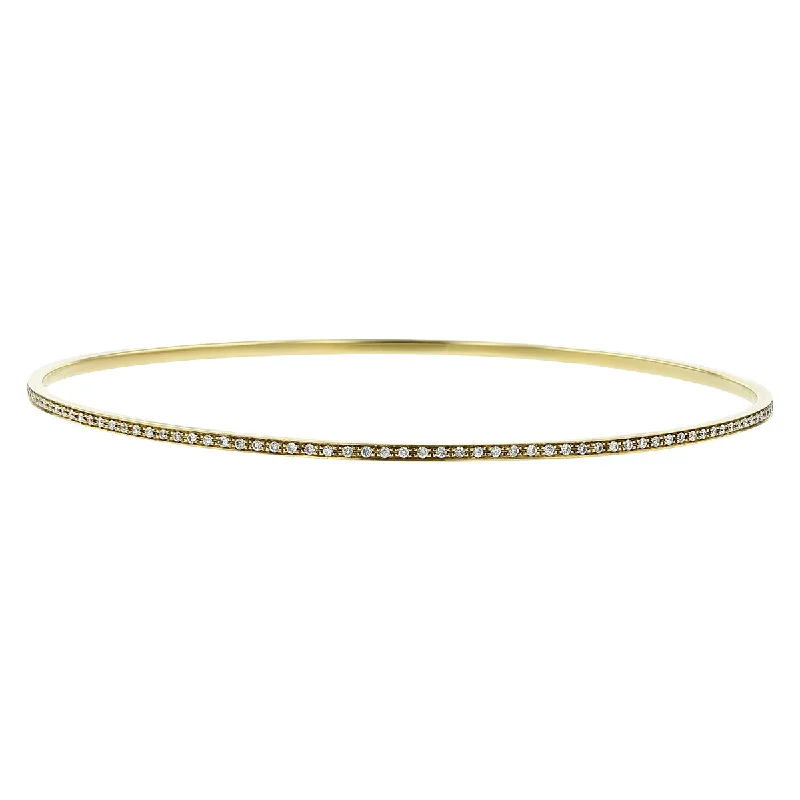 Ladies gold bangles-Diamond Bangle