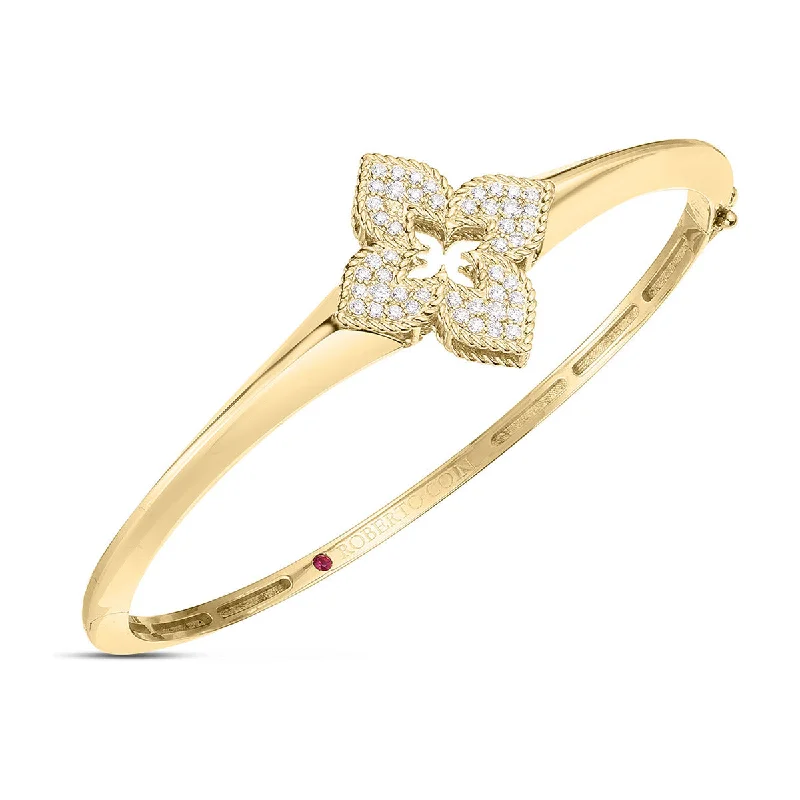 Ladies twisted bangles-18K Yellow Gold Venetian Princess Diamond Bangle