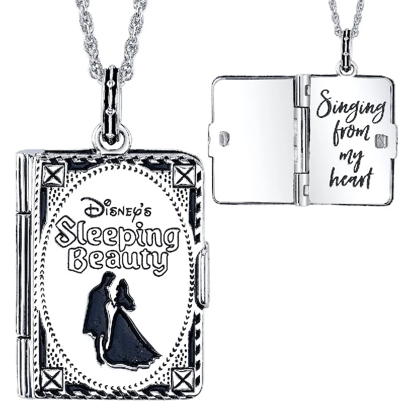 Ladies layered necklaces-Disney X RockLove SLEEPING BEAUTY Storybook Pendant