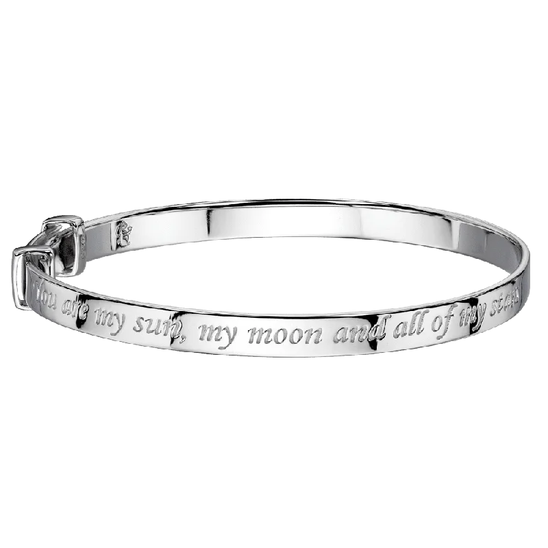 Ladies thick bangles-Little Star Luna- Sun and Moon Christening Bangle