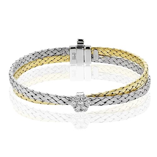 Ladies vintage bangles-Bangle in 18k Gold with Diamonds LB2436