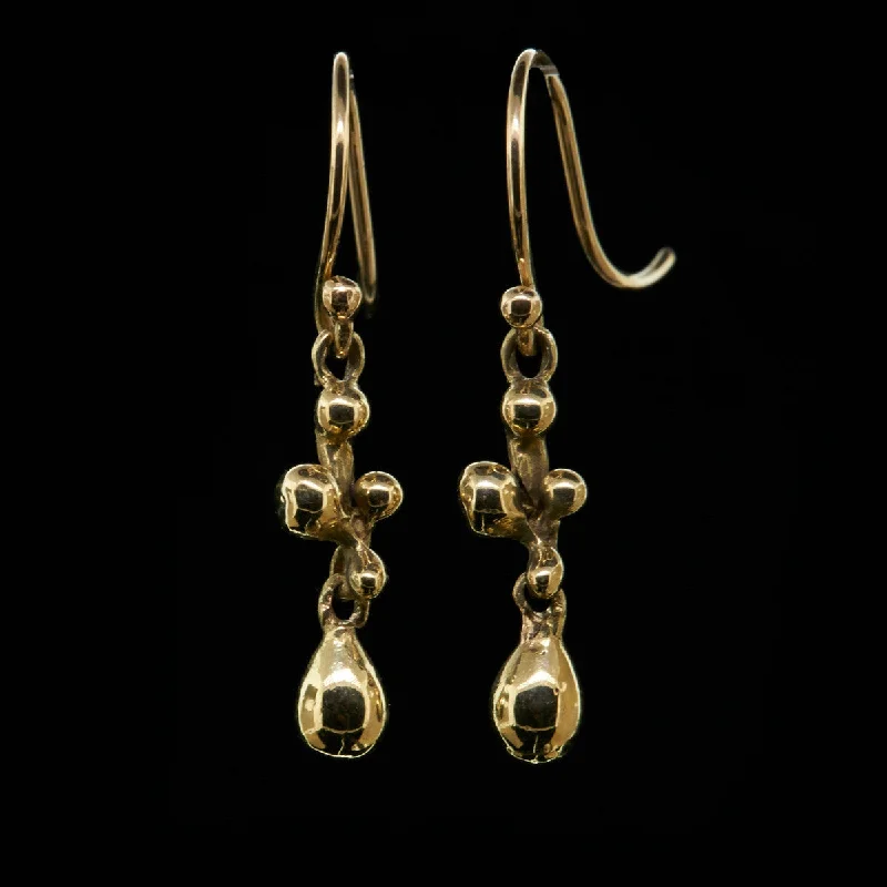 Ladies wedding earrings-Molten Cluster Drop Earrings