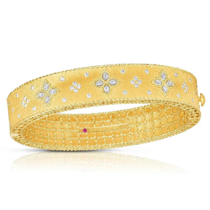 Ladies bohemian bangles-Venetian Princess Satin Diamond Bangle