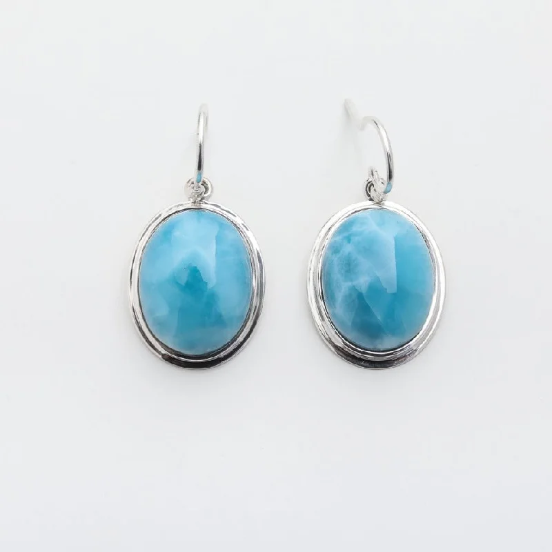 Ladies pearl earrings-Larimar Earrings Cyrus