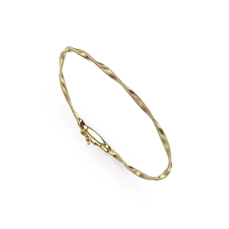 Ladies sleek bracelets-18K Yellow Gold Stackable Bangle