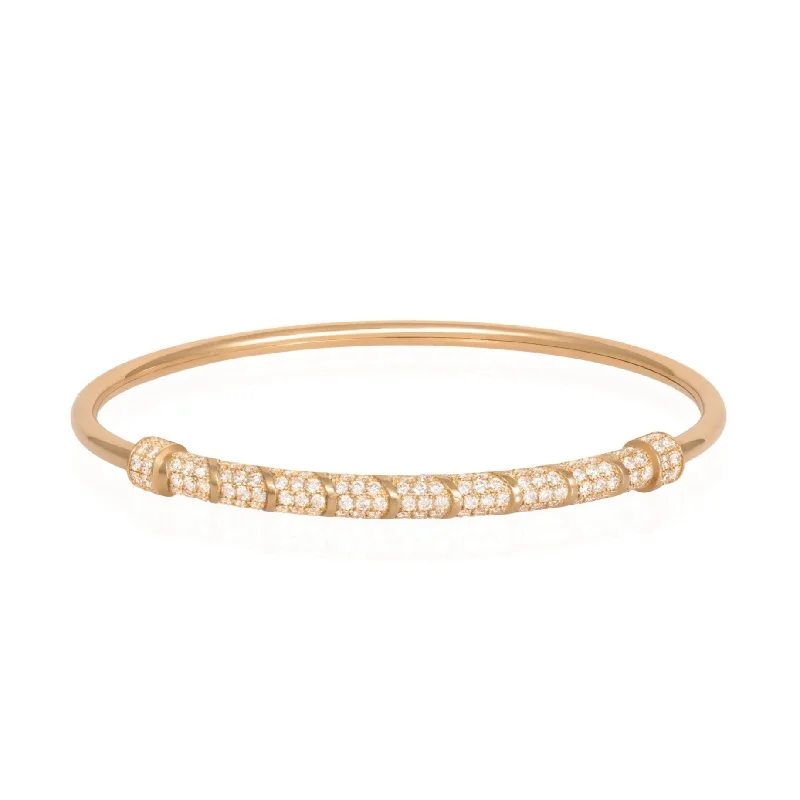 Ladies luxury gold bracelets-Diamond Psychedeliah Bangle