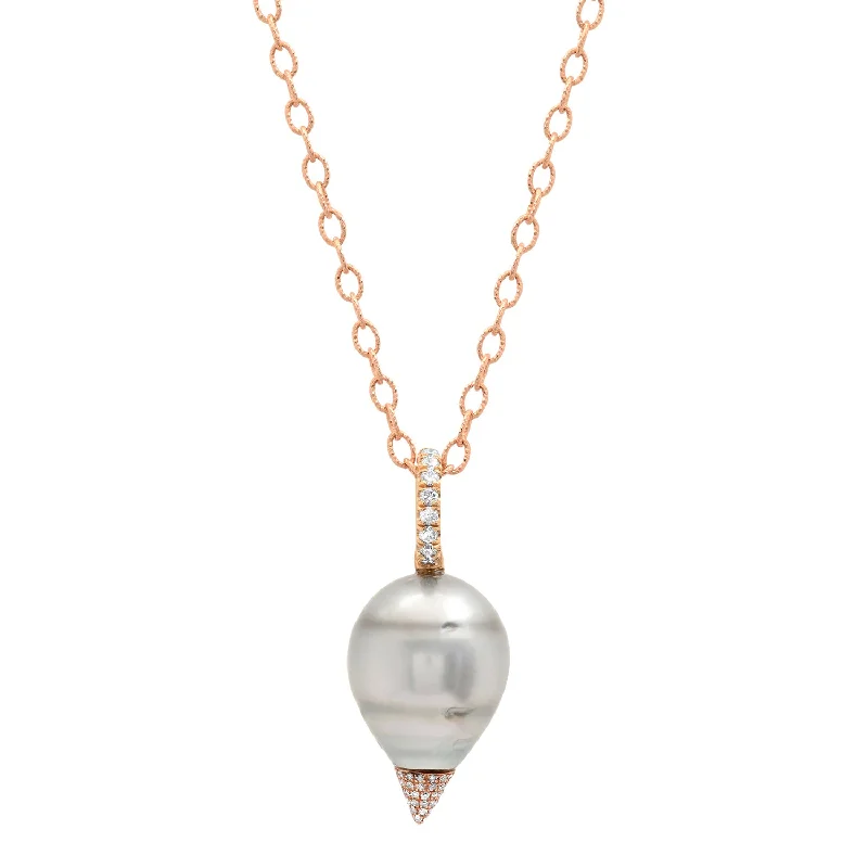 Ladies pearl necklaces-Pearl Pendant Necklace