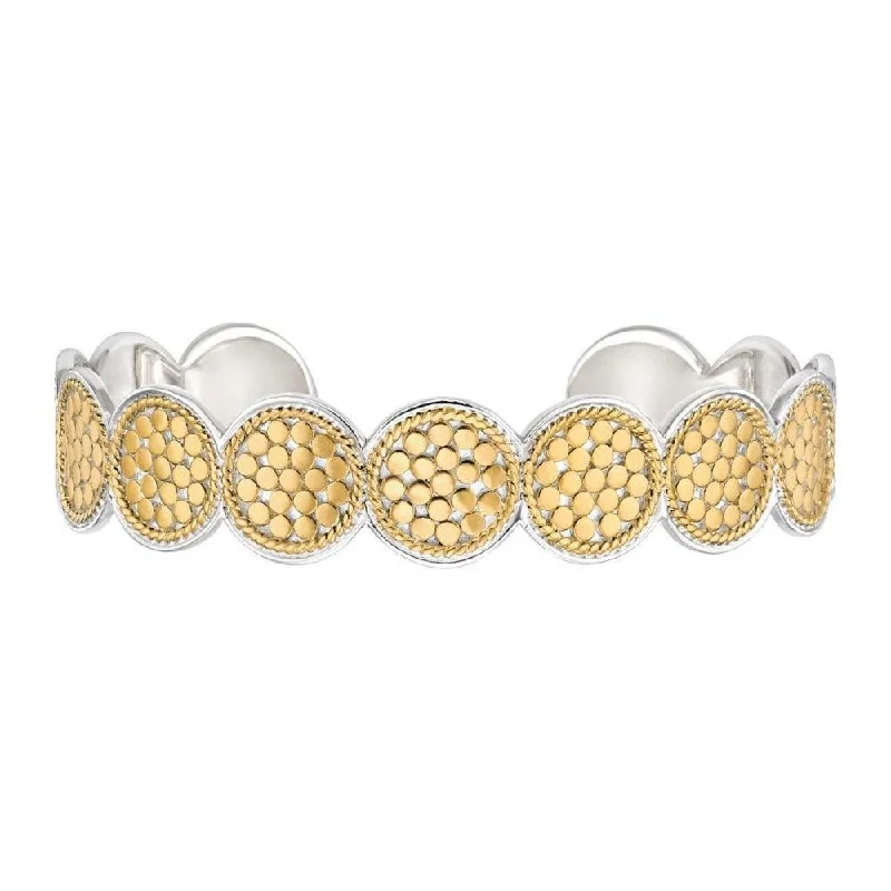 Ladies rose gold bangles-Anna Beck Multi Coin Disc Bangle