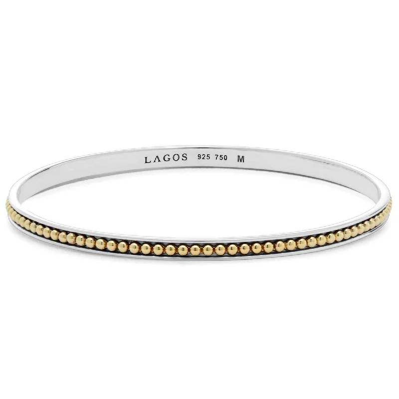 Ladies luxury gold bracelets-Caviar Beaded Bangle