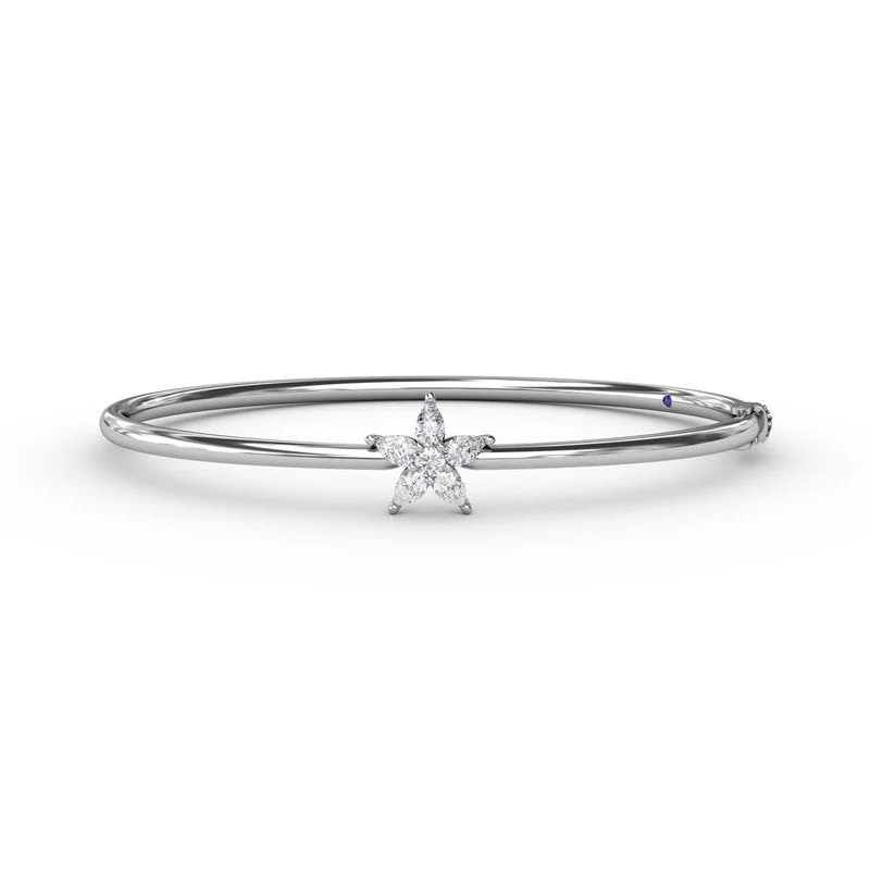 Ladies charm bracelets-Catalina Diamond Star Bangle BB4972