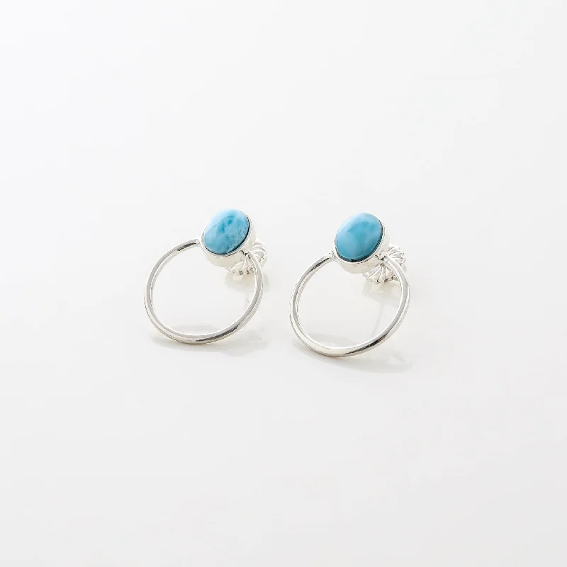 Ladies antique earrings-Larimar Earrings Vienna