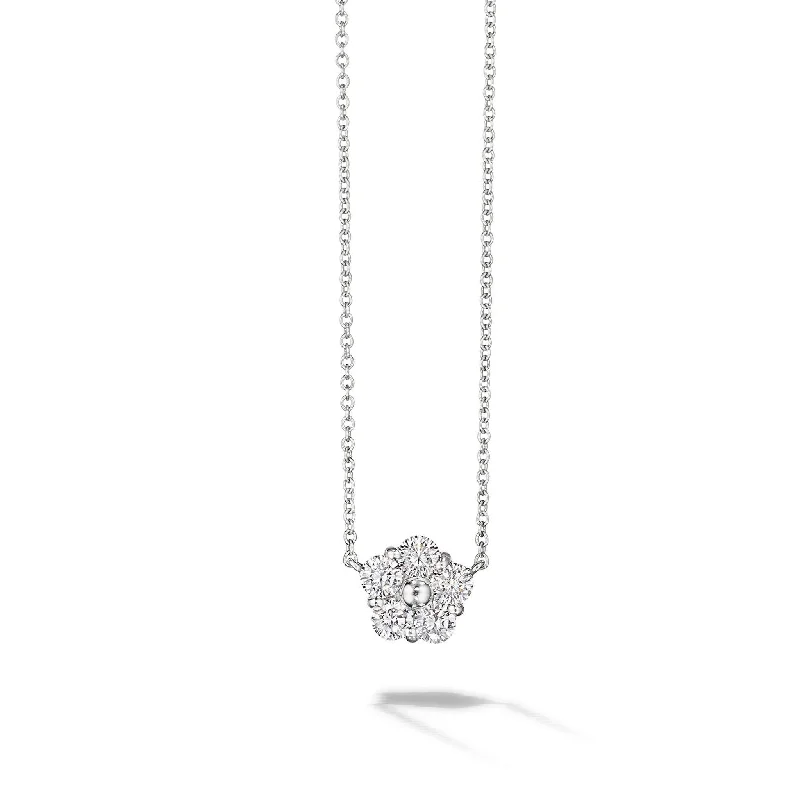 Ladies luxury necklaces-Anzia Flower Diamond Necklace - Small