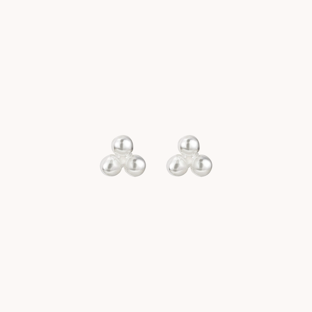 Ladies custom designed earrings-abacus tripod earring silver