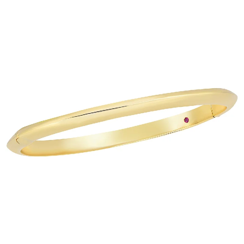 Ladies dainty bangles-18K Yellow Gold Knife Edge Bangle