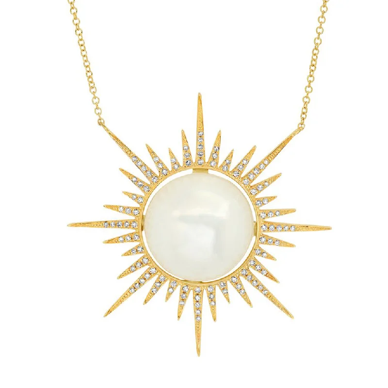 Ladies romantic necklaces-Sunburst Necklace