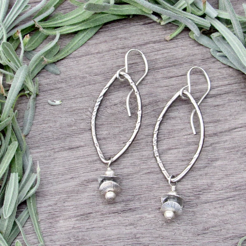 Ladies gold earrings-Rustic Labradorite Earrings