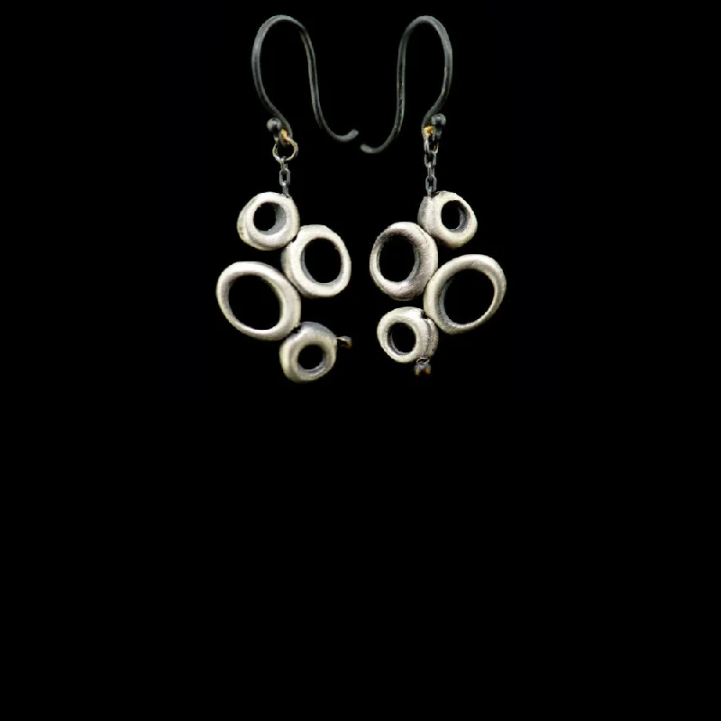 Ladies geometric earrings-Small Dancing Ovals Earring